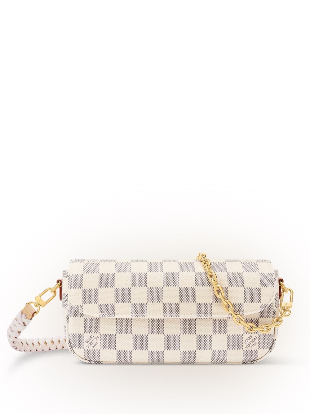 STRAP ONLY Louis Vuitton Braided Leather Strap from Damier Azur Ivy